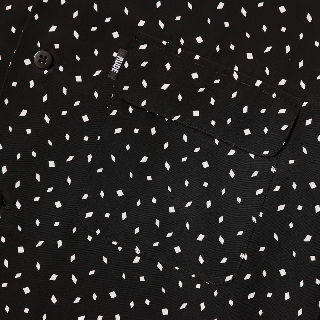 DIA OPEN COLLAR SS SHIRT