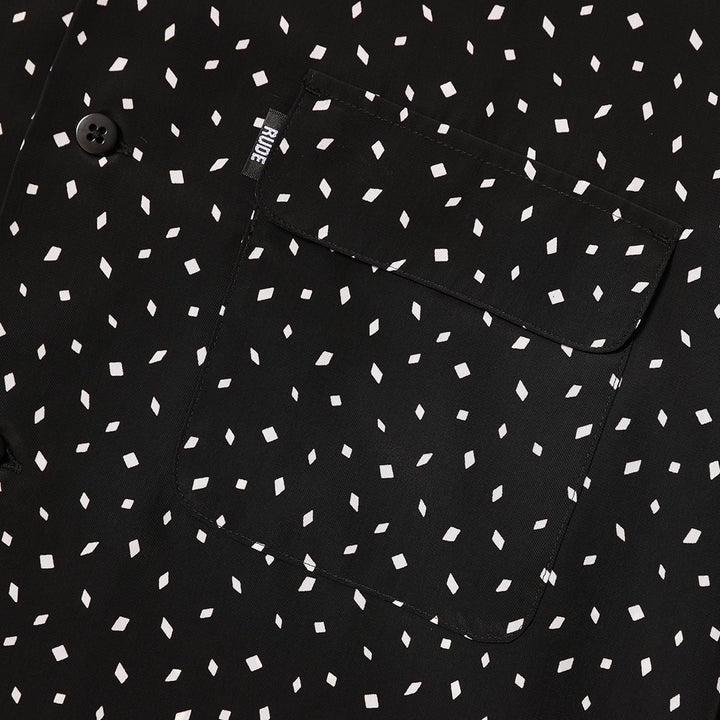 DIA OPEN COLLAR SS SHIRT