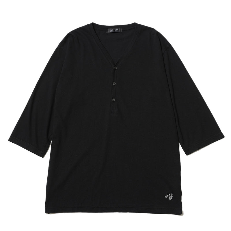 BASIC HENLEY NECK CUT&SEW