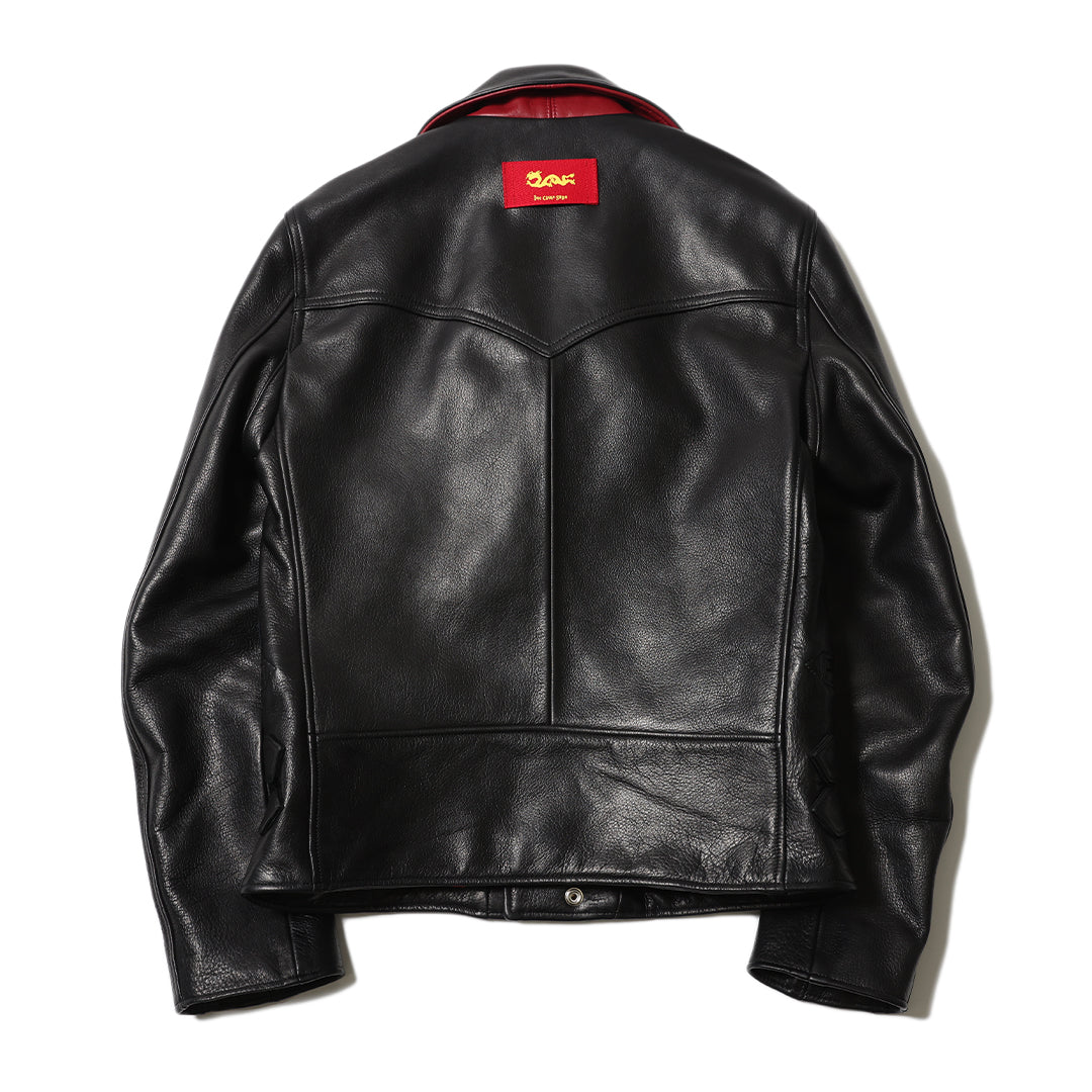 CREAM SODA×RUDE GALLERY LEATHER RYDERS JACKET "RUDE CATS"