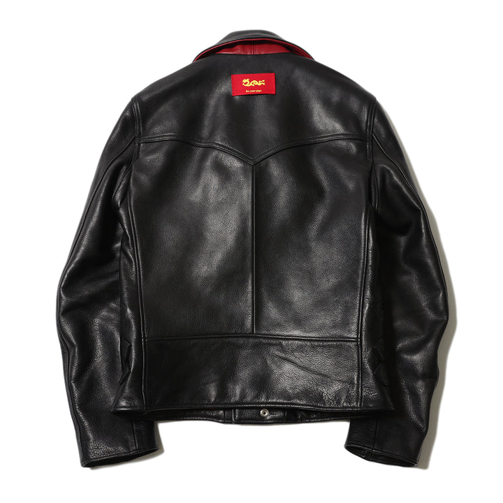 CREAM SODA×RUDE GALLERY LEATHER RYDERS JACKET "RUDE CATS"