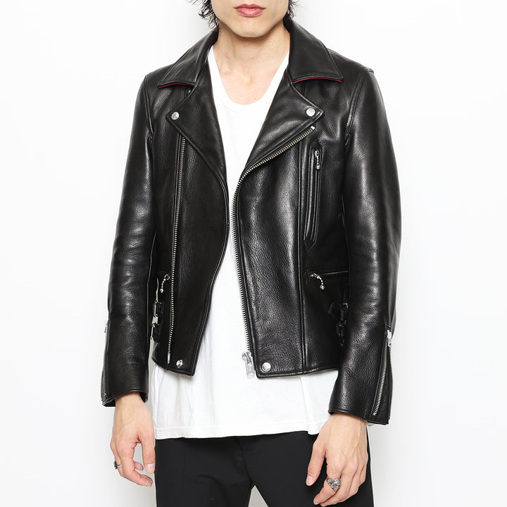 CREAM SODA×RUDE GALLERY LEATHER RYDERS JACKET "RUDE CATS"