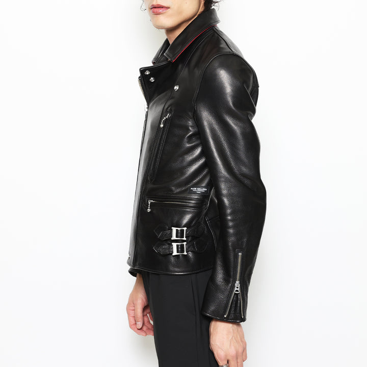 CREAM SODA×RUDE GALLERY LEATHER RYDERS JACKET "RUDE CATS"
