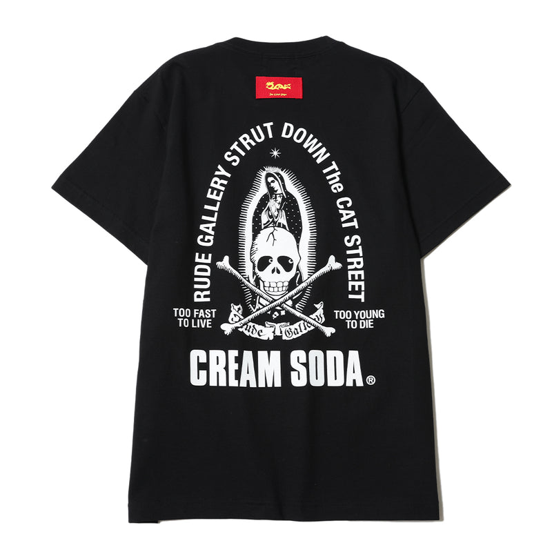CREAM SODA×RUDE GALLERY MARIA&SKULL TEE