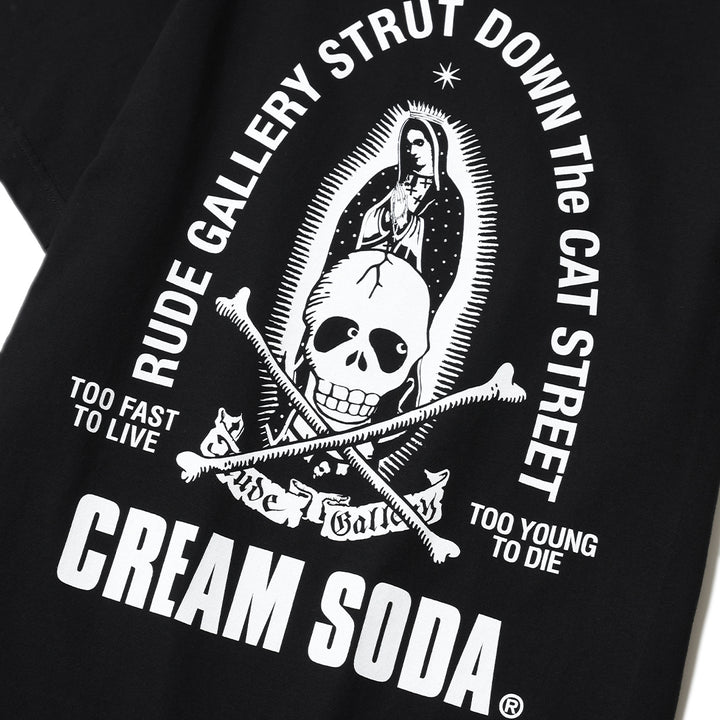 CREAM SODA×RUDE GALLERY MARIA&amp;SKULL TEE