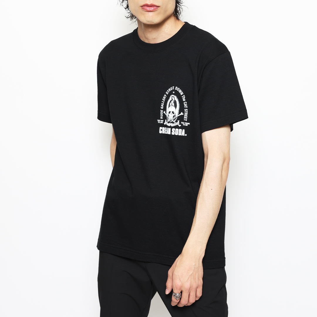 CREAM SODA×RUDE GALLERY MARIA&amp;SKULL TEE