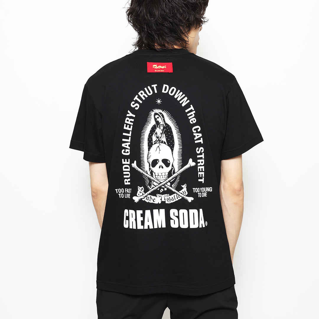 CREAM SODA×RUDE GALLERY MARIA&amp;SKULL TEE