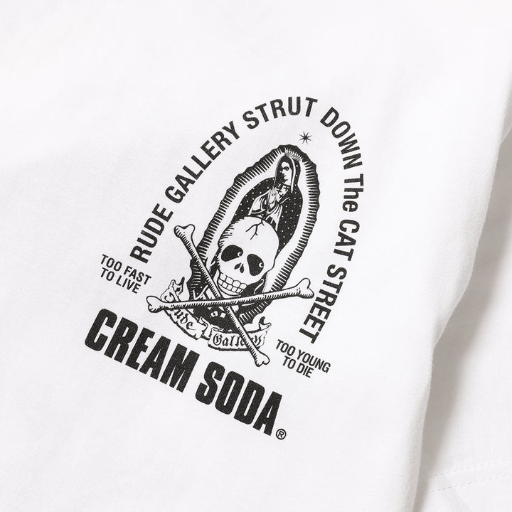 CREAM SODA×RUDE GALLERY MARIA&amp;SKULL TEE