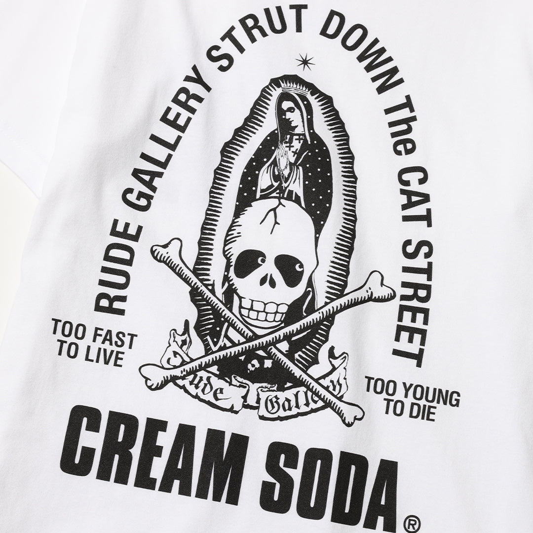 CREAM SODA×RUDE GALLERY MARIA&amp;SKULL TEE