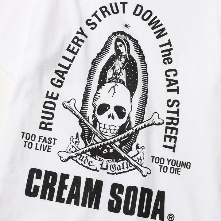 CREAM SODA×RUDE GALLERY MARIA&amp;SKULL TEE