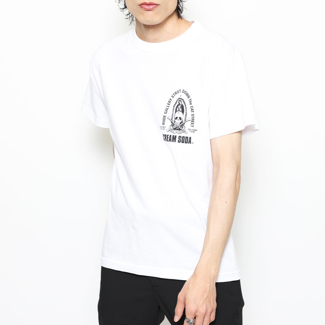 CREAM SODA×RUDE GALLERY MARIA&amp;SKULL TEE