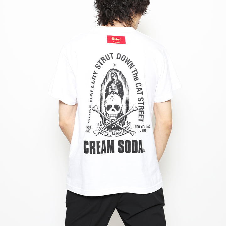 CREAM SODA×RUDE GALLERY MARIA&amp;SKULL TEE