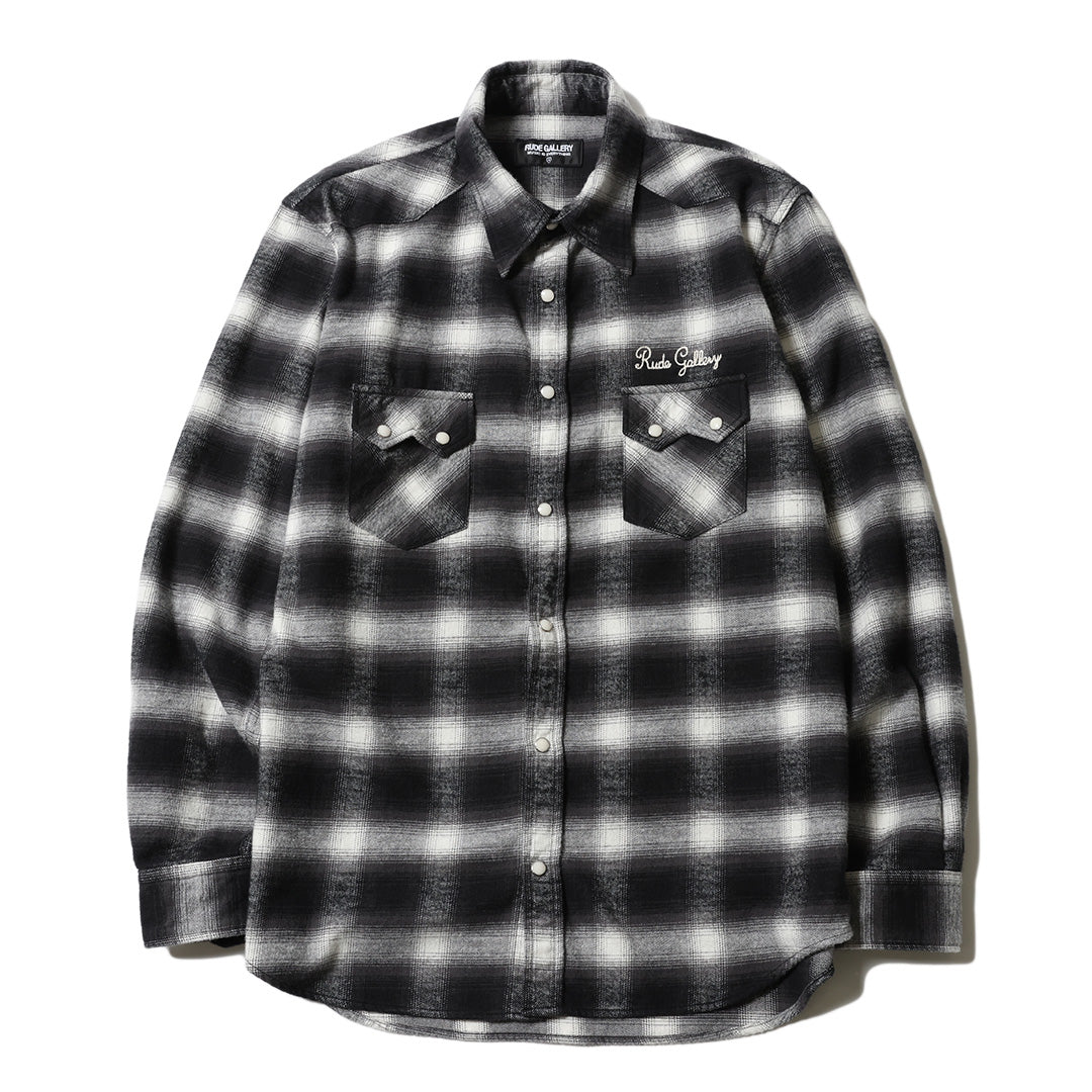 OMBRE CHECK WESTERN SHIRT