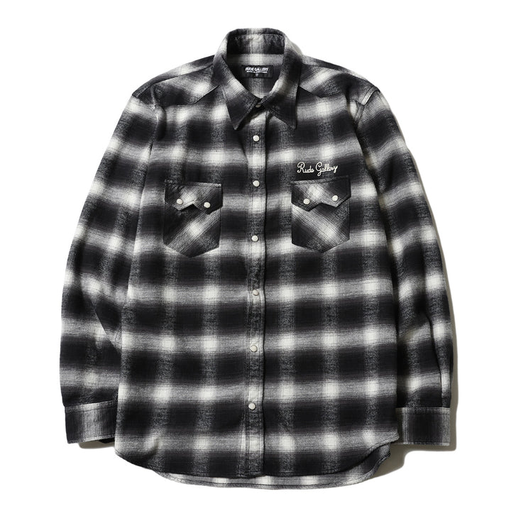 OMBRE CHECK WESTERN SHIRT