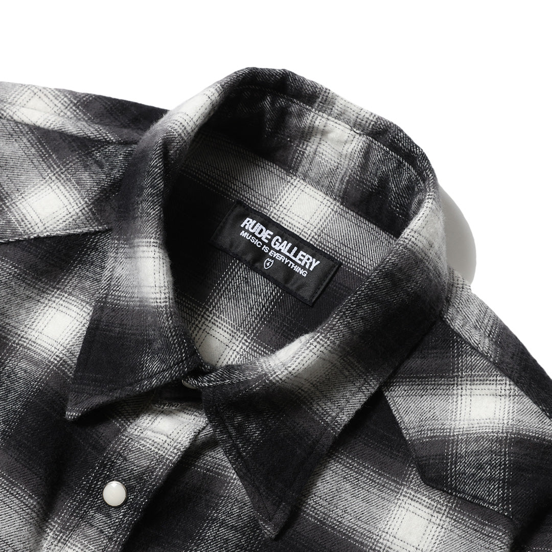 OMBRE CHECK WESTERN SHIRT