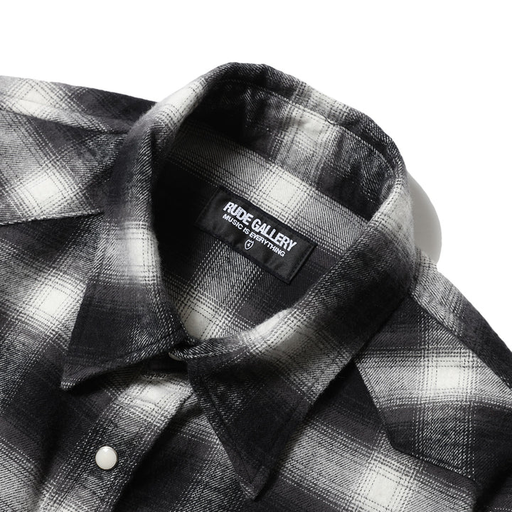 OMBRE CHECK WESTERN SHIRT