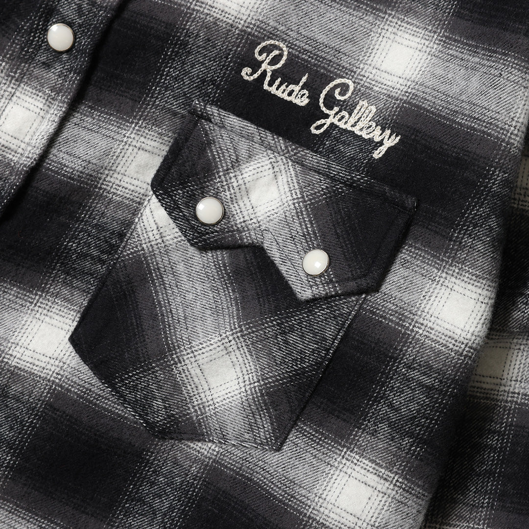 OMBRE CHECK WESTERN SHIRT