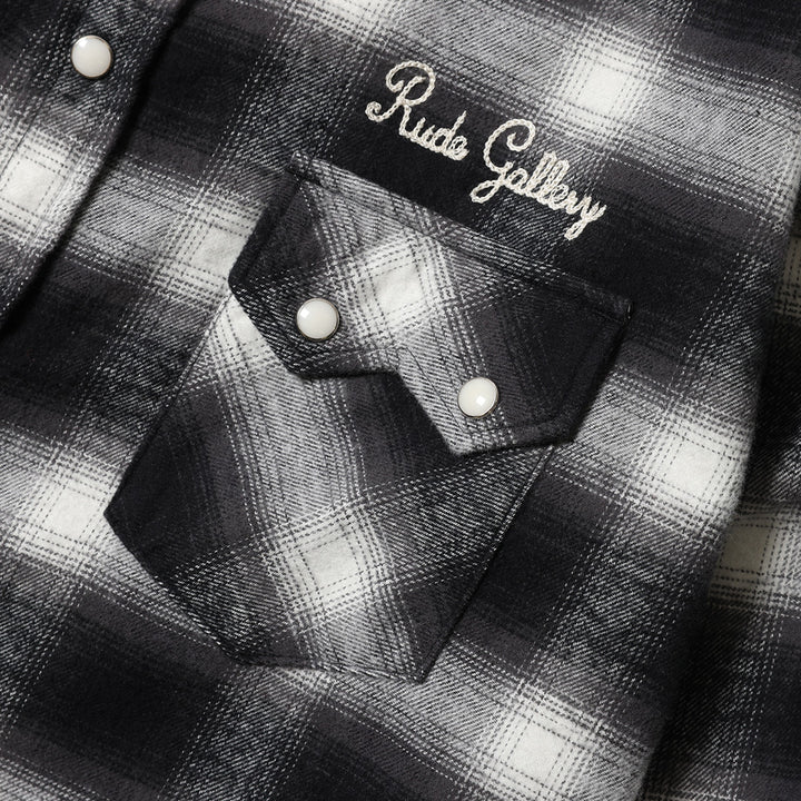 OMBRE CHECK WESTERN SHIRT