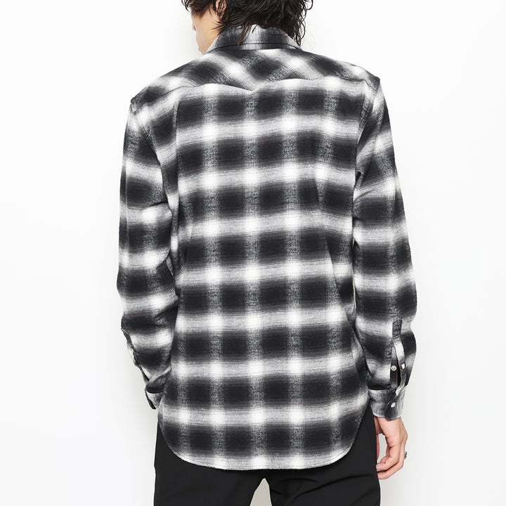 OMBRE CHECK WESTERN SHIRT
