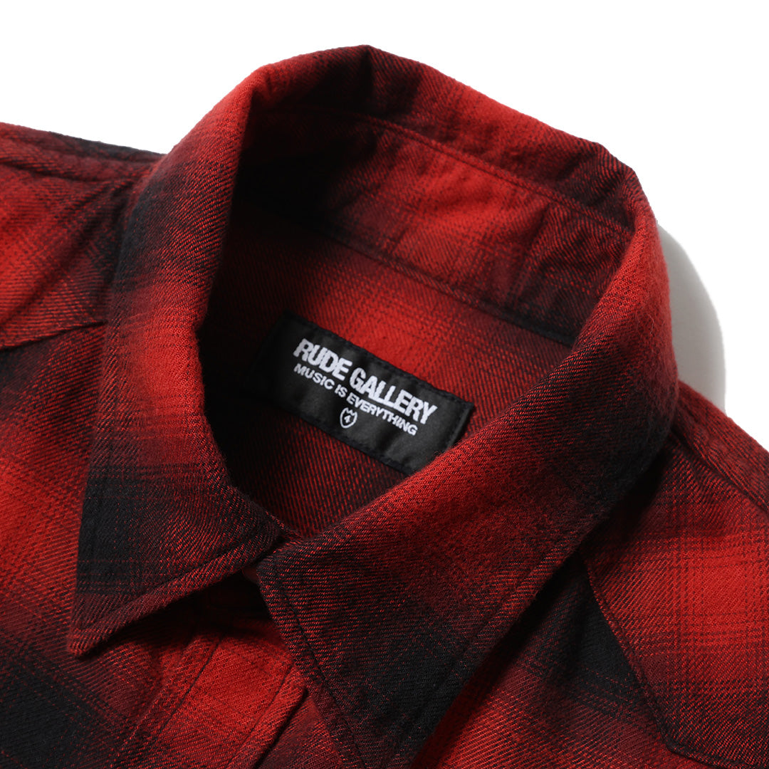 OMBRE CHECK WESTERN SHIRT