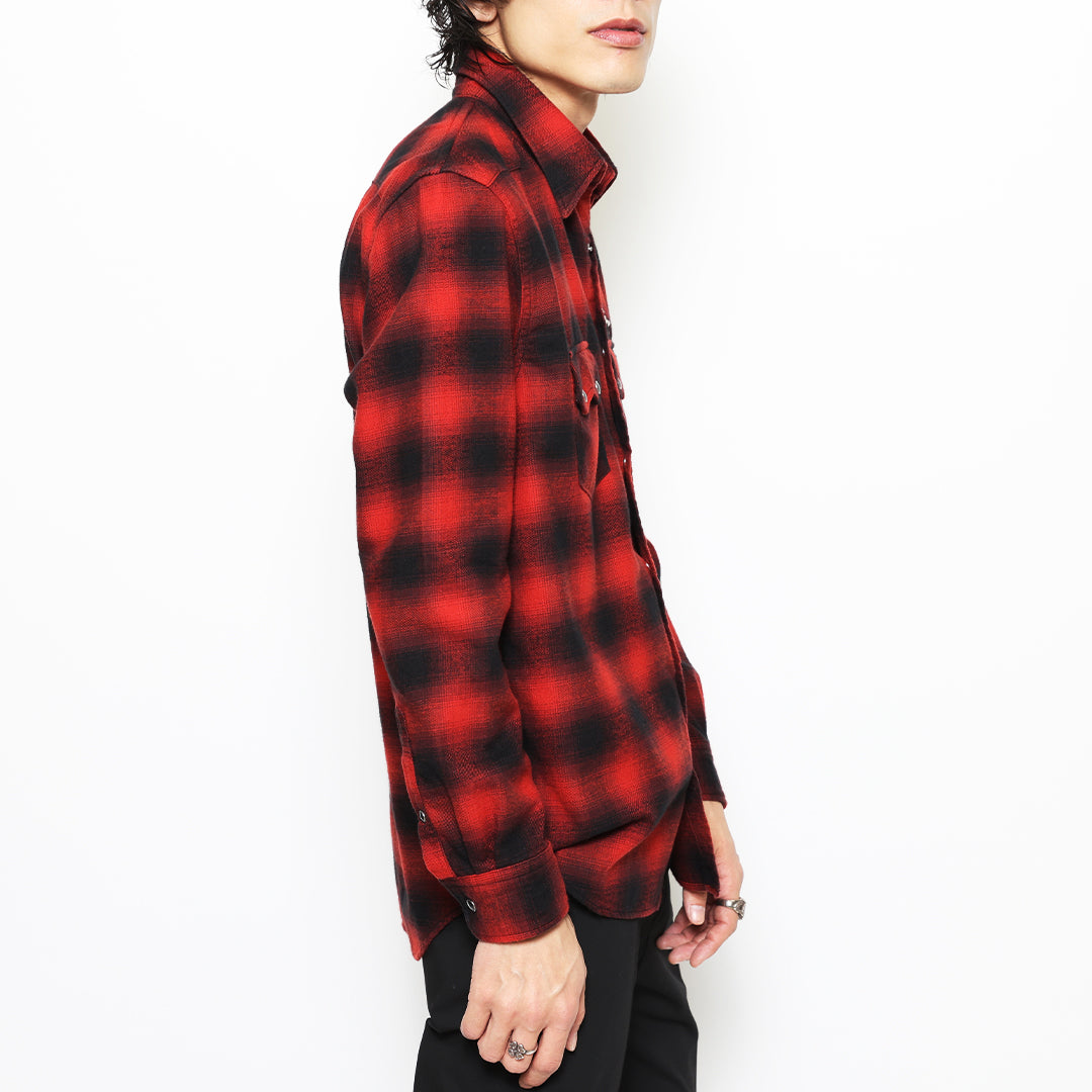 OMBRE CHECK WESTERN SHIRT