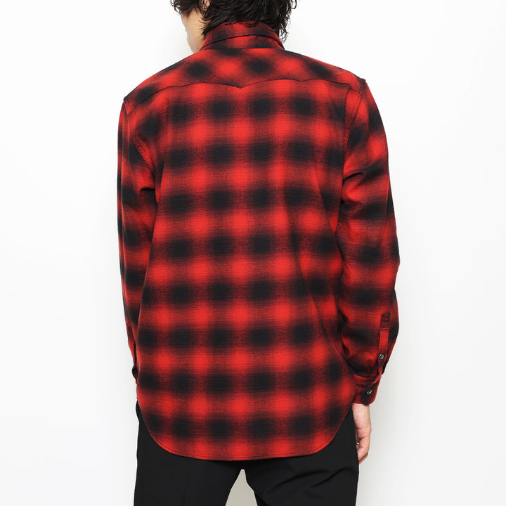OMBRE CHECK WESTERN SHIRT