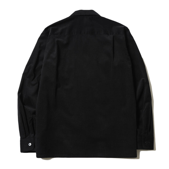 CORDUROY OPEN COLLAR LS SHIRT