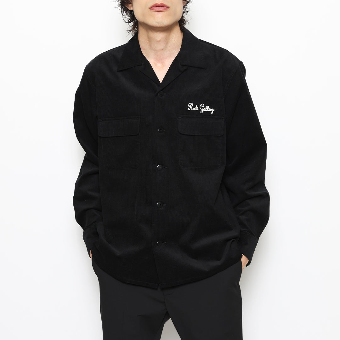 CORDUROY OPEN COLLAR LS SHIRT