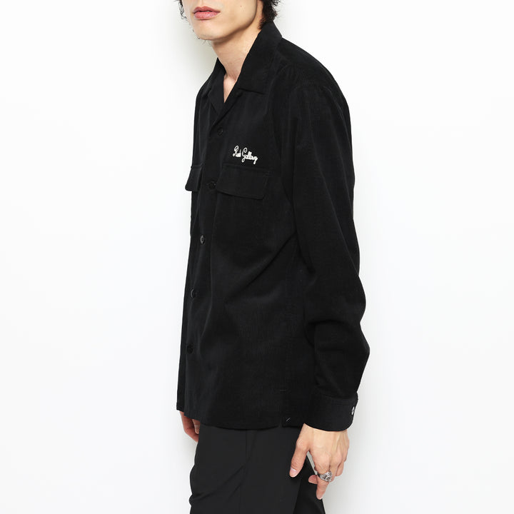 CORDUROY OPEN COLLAR LS SHIRT