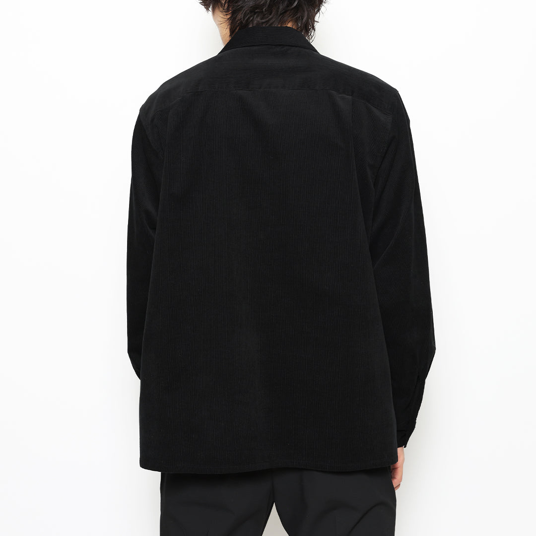 CORDUROY OPEN COLLAR LS SHIRT