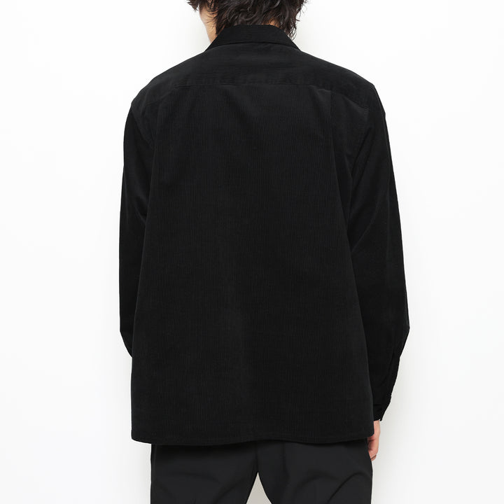 CORDUROY OPEN COLLAR LS SHIRT