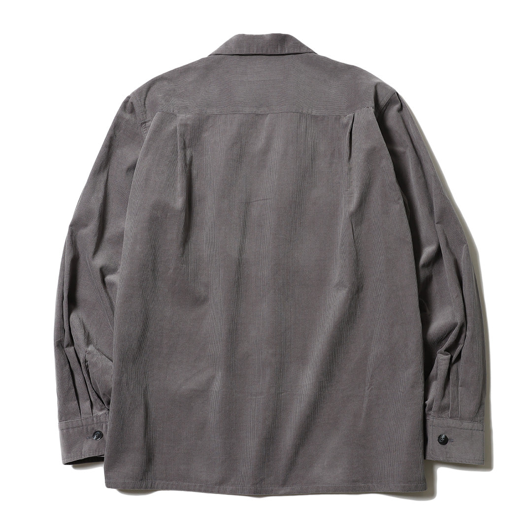 CORDUROY OPEN COLLAR LS SHIRT