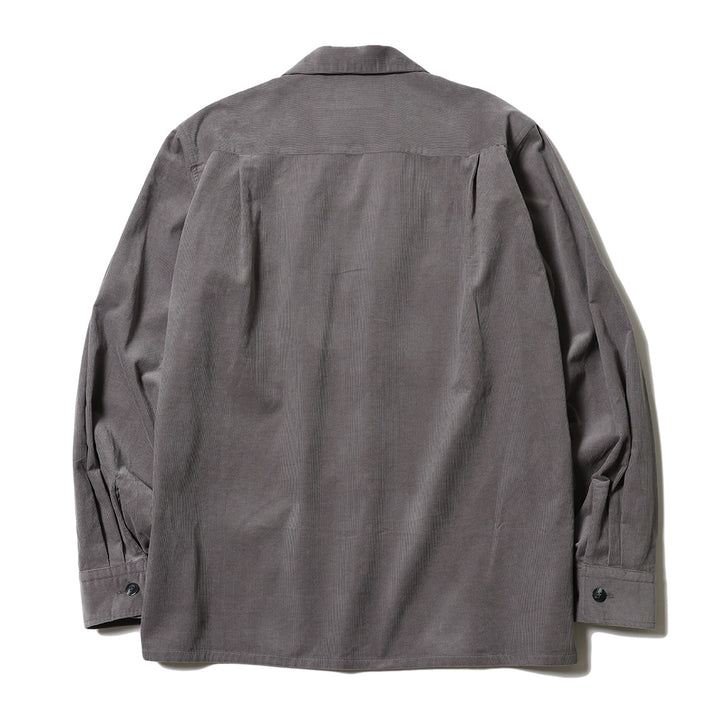 CORDUROY OPEN COLLAR LS SHIRT