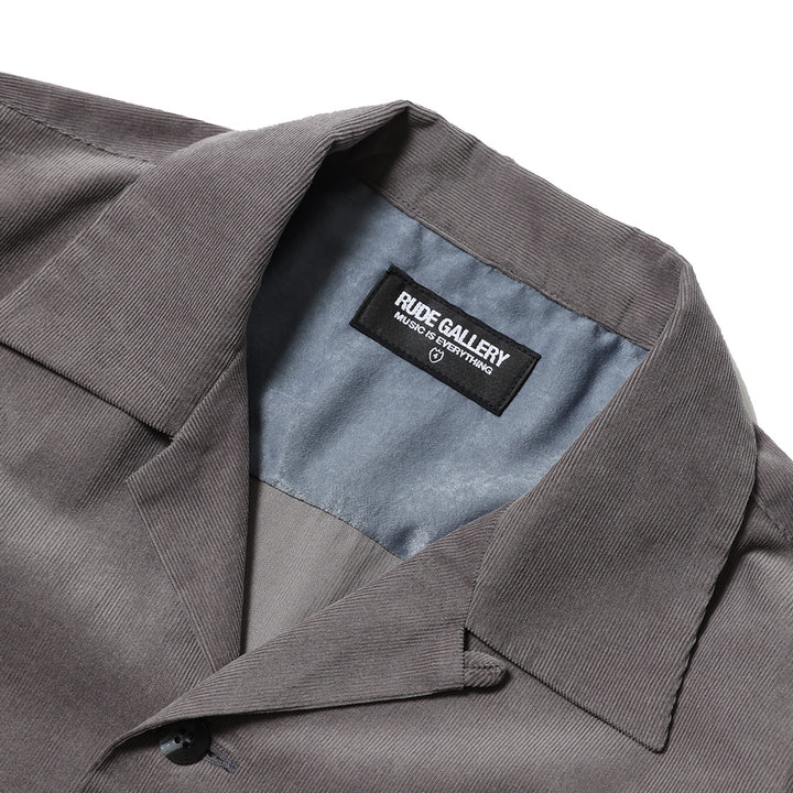 CORDUROY OPEN COLLAR LS SHIRT