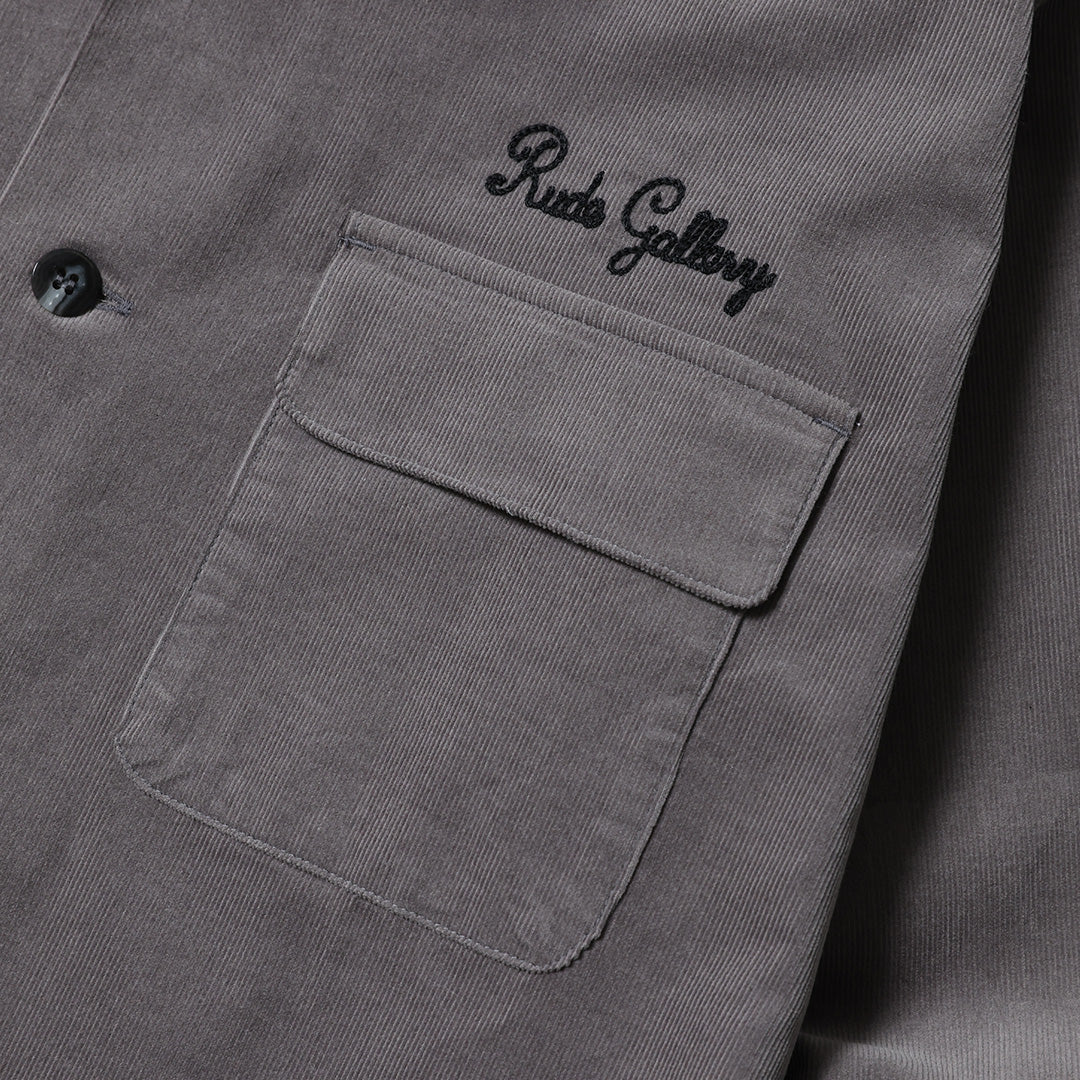 CORDUROY OPEN COLLAR LS SHIRT