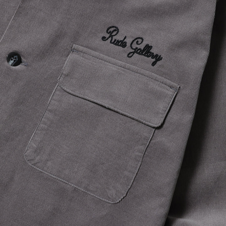 CORDUROY OPEN COLLAR LS SHIRT