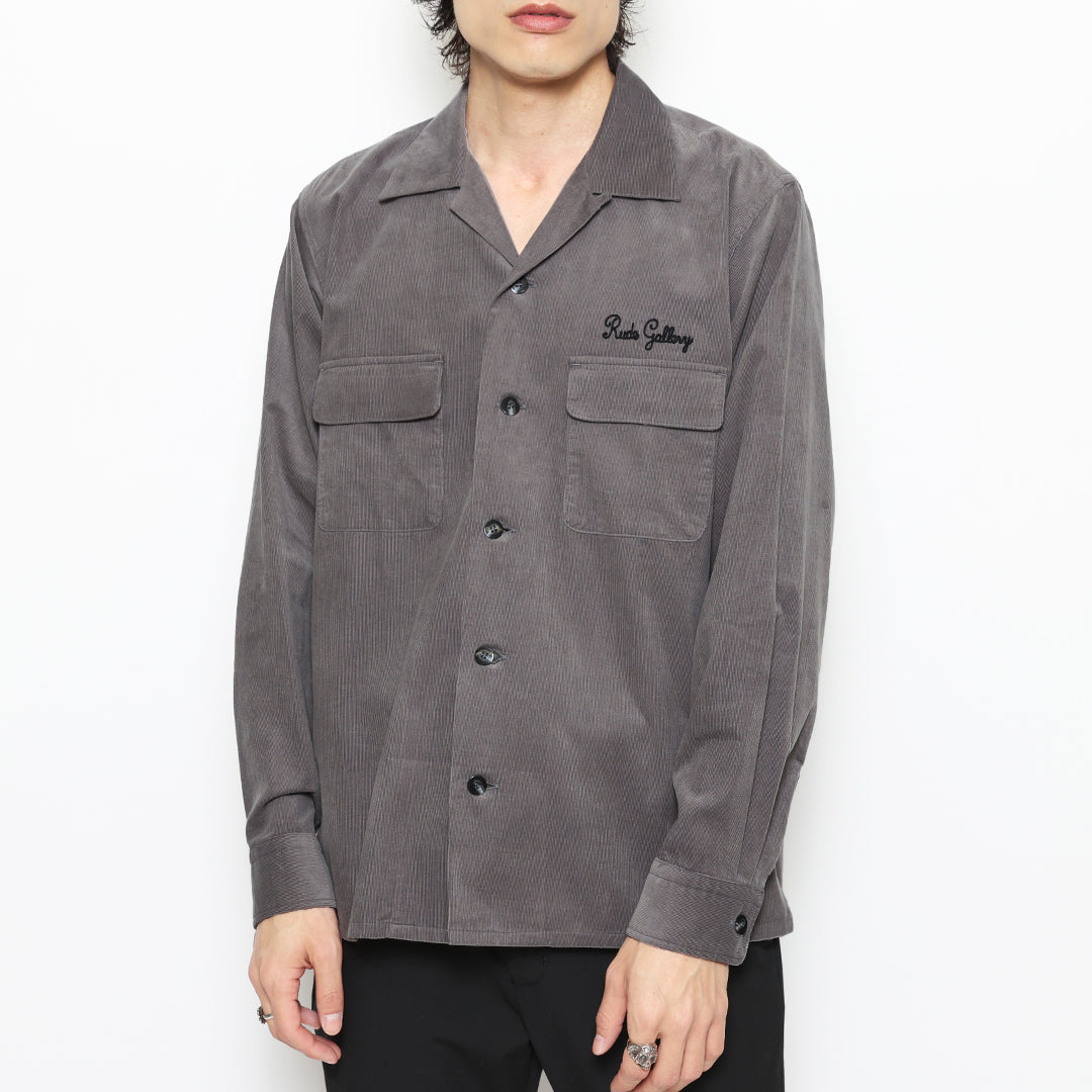 CORDUROY OPEN COLLAR LS SHIRT