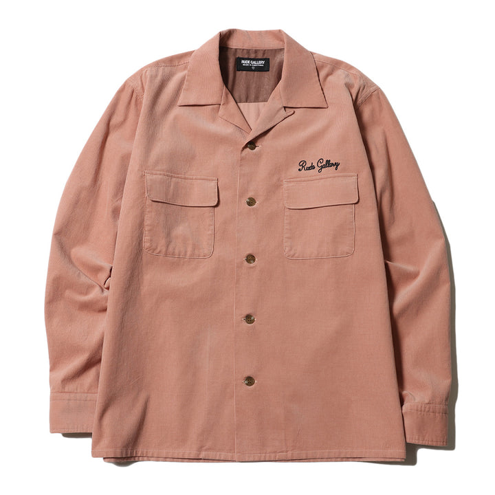 CORDUROY OPEN COLLAR LS SHIRT