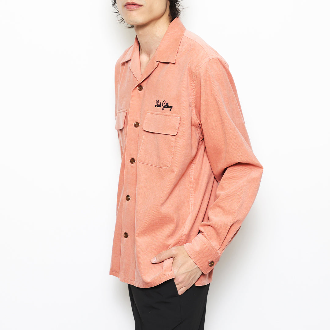 CORDUROY OPEN COLLAR LS SHIRT