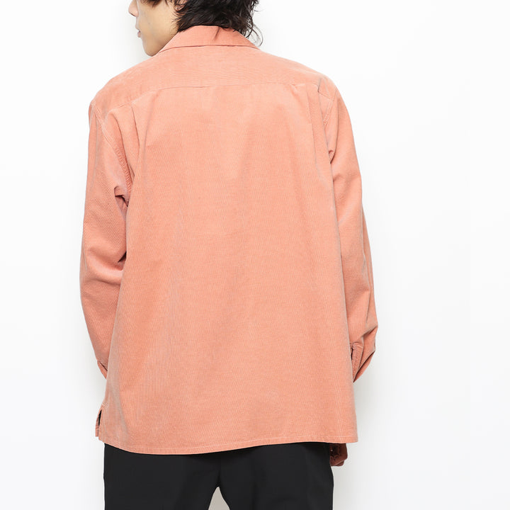 CORDUROY OPEN COLLAR LS SHIRT