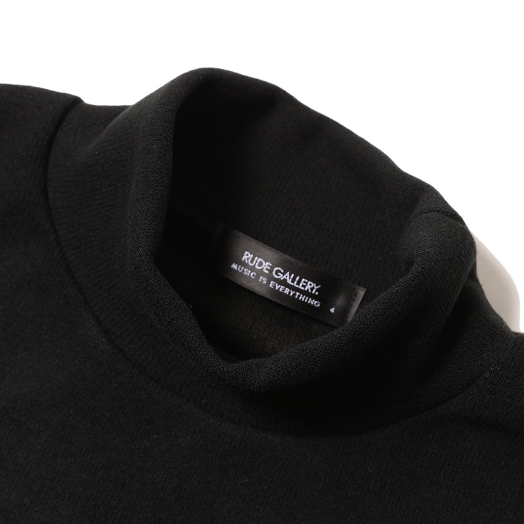 BASIC MOCK NECK KNIT LS