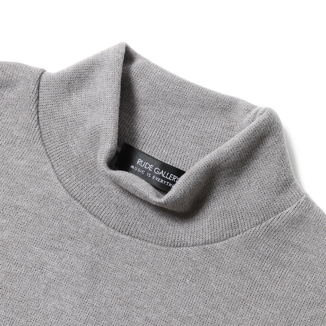 BASIC MOCK NECK KNIT LS