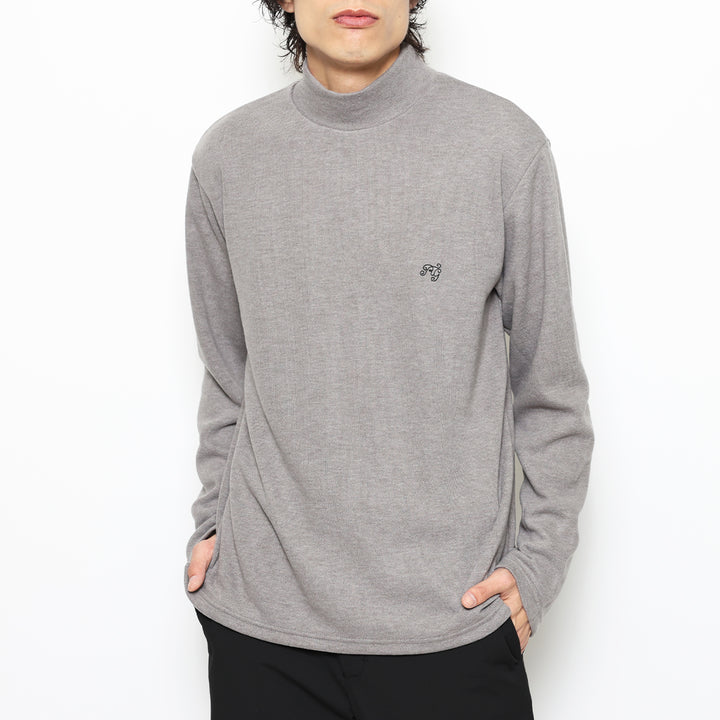BASIC MOCK NECK KNIT LS