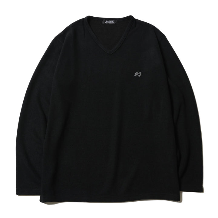 BASIC V NECK KNIT LS