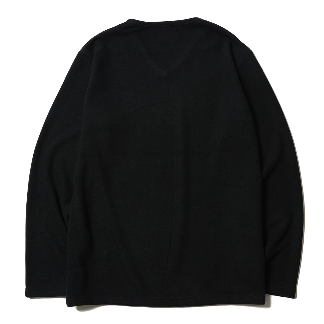 BASIC V NECK KNIT LS