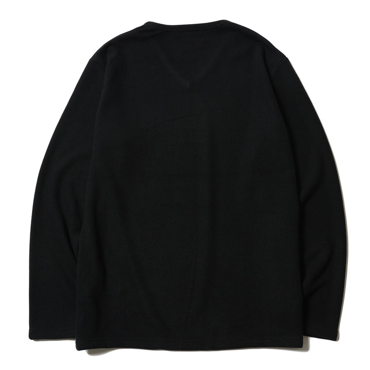 BASIC V NECK KNIT LS