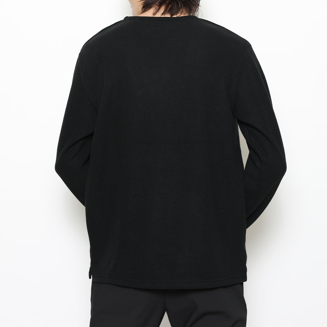 BASIC V NECK KNIT LS