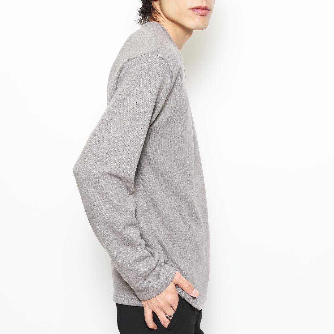 BASIC V NECK KNIT LS