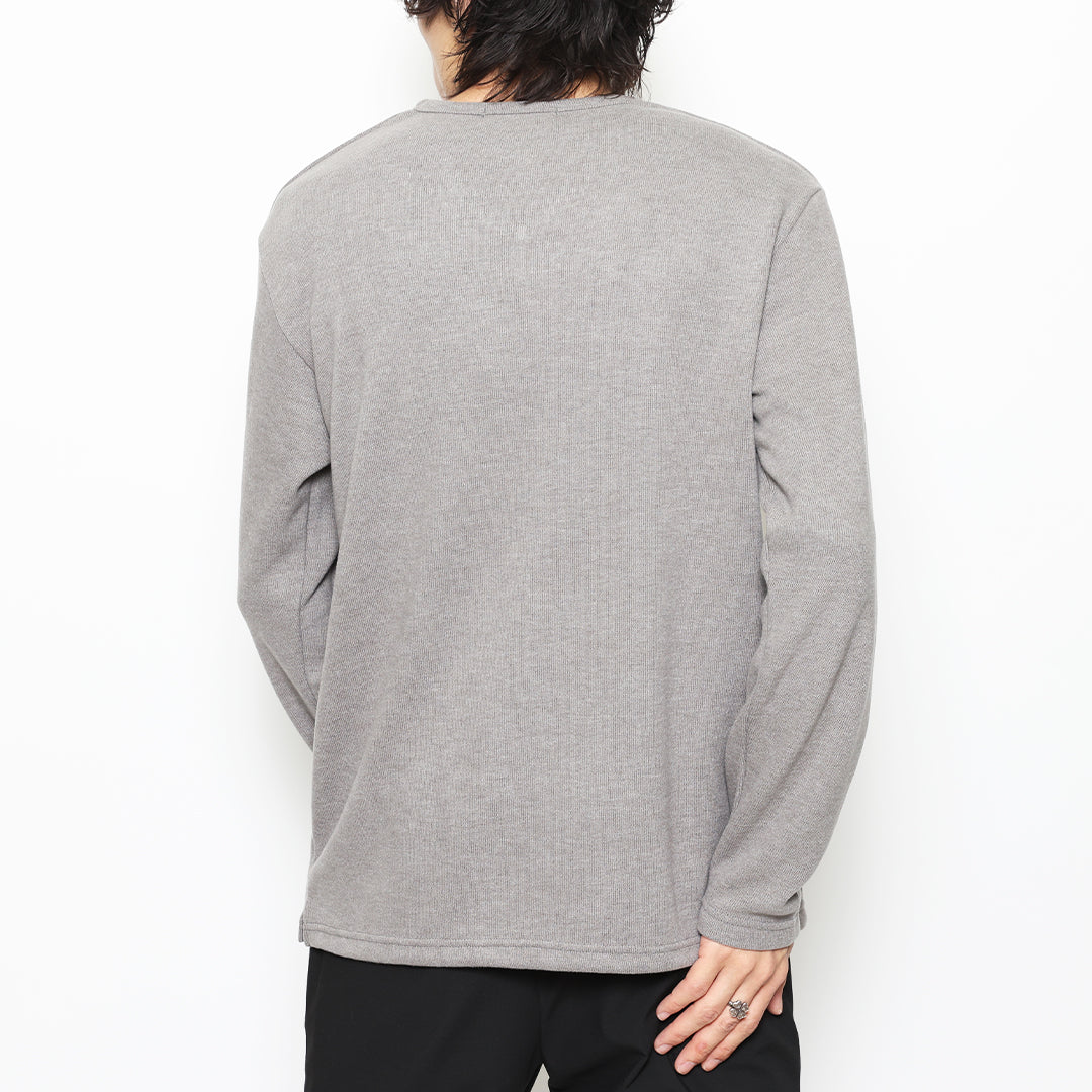 BASIC V NECK KNIT LS