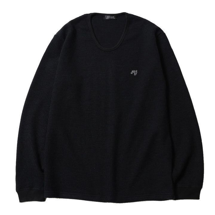 BASIC U NECK WAFFLE LS